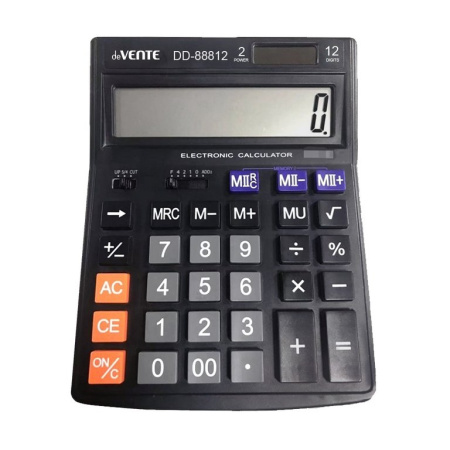 Калькулятор наст. deVENTE DD-88812 (12 разр., 2 питания 145x190x35 мм)
