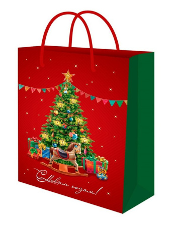 Пакет бумажный НГ 22*31см ламинированный "Елка" MILAND