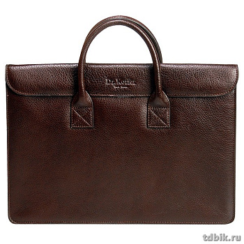 Сумка для документов Dr.Koffer, нат. кожа, коричневая