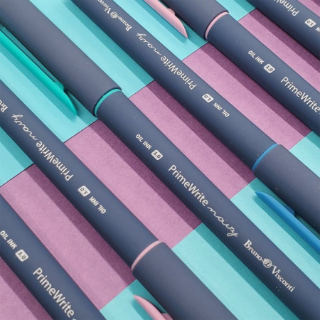 Ручка шариковая масляная BV PrimeWrite "Basic. Navy" 1мм синяя