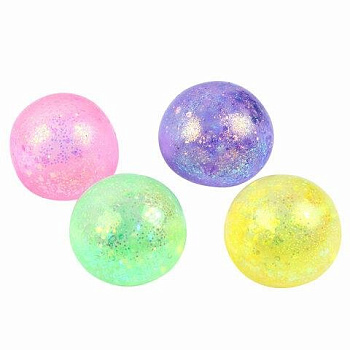 Мялка "Шар с блестками" 6 см цв. ассорти  JOLLY JOT
