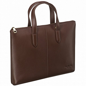 Сумка для документов Dr.Koffer, нат. кожа, коричневая