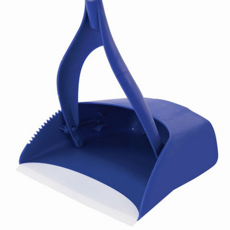 Совок для мусора + щетка, L=66 см синий, LAIMA