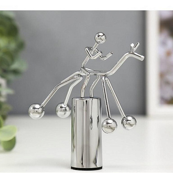 Маятник "Человечек на коне" 11,5*9,5*5 см, металл