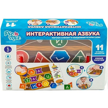 Игра обучающая  Буквы с липучками "Интерактивная Азбука" 3+ Pic'nMix