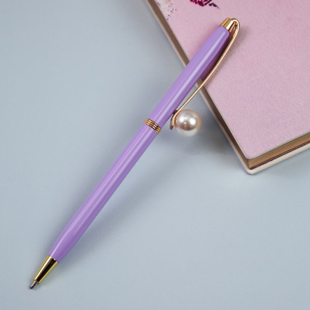 Ручка шариковая сувенирная автомат "Lilac jewel" синяя, 1,0мм MESHU
