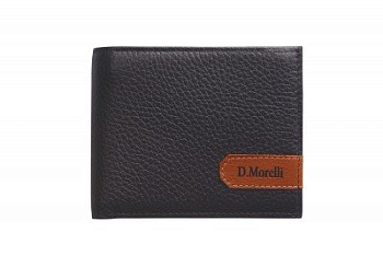Портмоне D.Morelli мужское "Вестерн" нат.кожа, черное