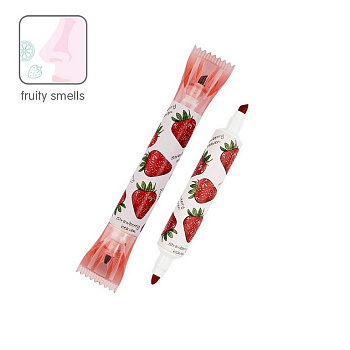 Текст-маркер ароматизированный BrunoVisconti "TUTTI FRUTTI" двусторонний красный (клубника)