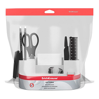 Набор настольный пластик 14 предметов Erich Krause "Victoria" белый