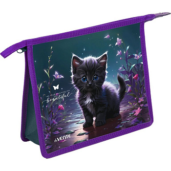 Папка для тетрадей А5 на молнии deVENTE "Beautiful Cat" дно с расширением 8 см