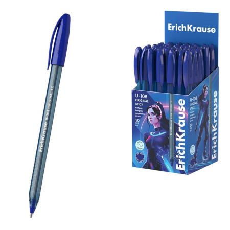 Ручка шариковая ErichKrause U-108 Stick Original 1,0мм синяя (линия 0,3мм)