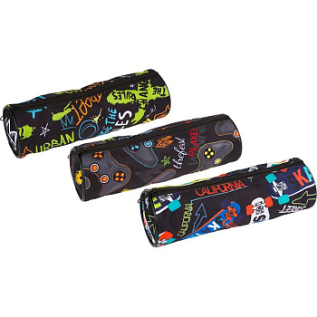 Пенал-тубус для мальчика Attomex "Urban" 21*6*6 см, ткань