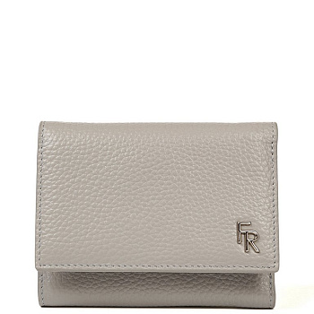 Портмоне FABRETTI женское, нат. кожа, 11*8,5*2 см, серый