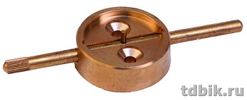 Плашка для опечат. со штоком d=29мм., латунь