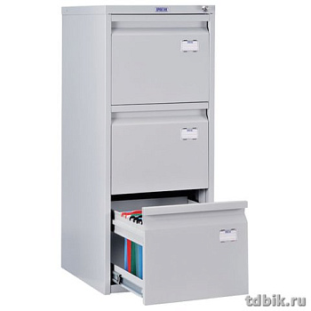 Шкаф картотечный ПРАКТИК «A-43» 3 ящика для подвесных папок А4 (995*408*485мм) замок