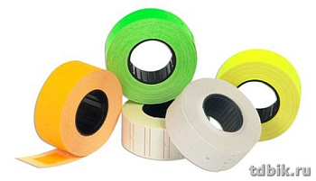 Лента для э/пистолетов цвет желтый 26*16 прямоуг.(1000 эт)