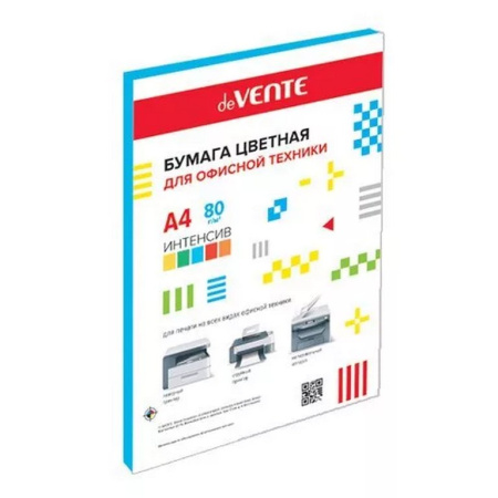 Бумага "deVente" 80г/м2 А4,  50 лист/уп, синий интенсив