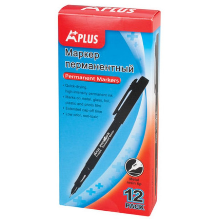 Маркер перманентный  0,5-0,33 мм BEIFA черный, тонкий метал. наконечник