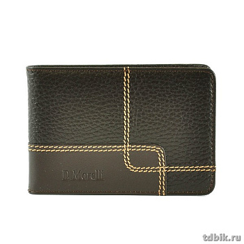 Визитница на 40 визиток D.Morelli "Floter kross", нат.кожа, коричневая