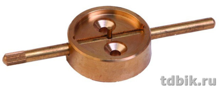 Плашка для опечат. со штоком d=29мм., латунь