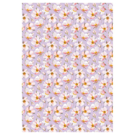 Бумага упаковочная 70*100см  в рулоне (ассорти) "Bouquet" MESHU