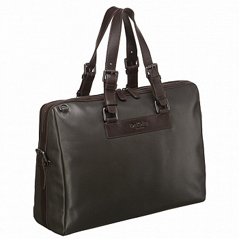 Сумка для документов Dr.Koffer, нат. кожа, серая