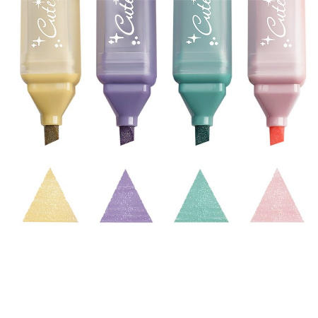 Набор текст-маркеров  4 шт  MINI MESHU "Shine" 1-5 мм (желт, фиолет, розов, зелен)