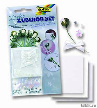 Набор аксессуаров "Белые розы" Folia