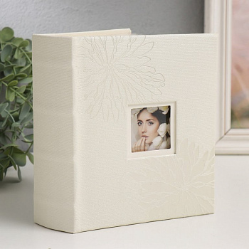 Фотоальбом 100 фото 10*15см "coral wedding. Делюкс"обложка картон, ПП карман, с окном