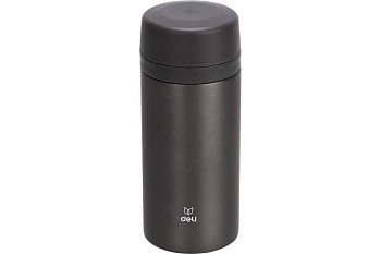 Термос Deli "DK GRAY" 420 мл темно-серый