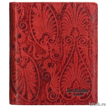 Визитница Dr.Koffer 13*11см на 48 визитки, красная