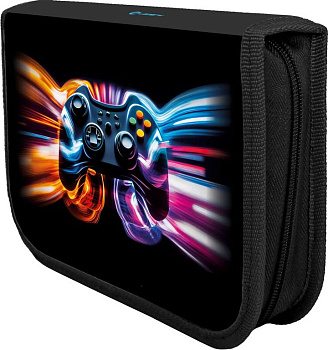 Пенал 1 отд. 2 откид. планки для мальчика Lamark "Виртуальная реальность" 210*140*40мм (ткань)