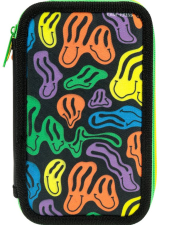 Пенал 3 отд. для мальчика Prof-Press "Кривые смайлики" 190*115 (ткань)