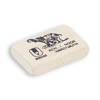 Ластик KOH-I-NOOR "Elephant" 35х28х7 мм для графита, белый