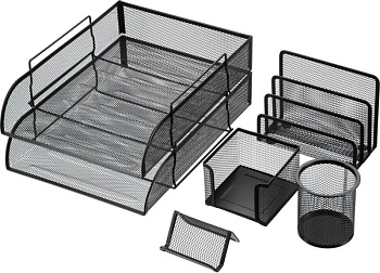 Набор настольный металл.  6 предметов Attache цвет черный