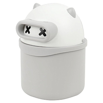 Корзина для мусора настольная светло-серая Darvish