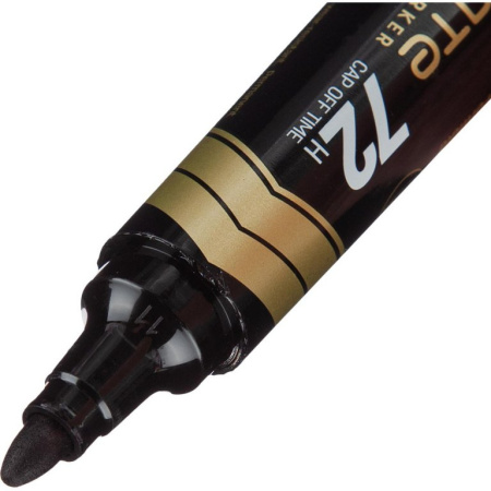 Маркер перманентный   двусторонний 1,5-6мм Deli Mate черный