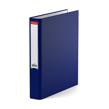 Папка на 2-х кольцах А4 50 мм ErichKrause пл. карман на торце, в пленке ПВХ синяя