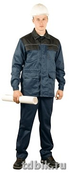 Спецодежда Костюм "Артель" р-р 52-54/182-188, цвет синий с черным