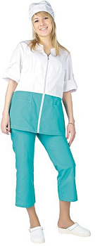 Спецодежда Костюм "Вита" женский р-р 48-50/158-164, цвет отделки морская волна