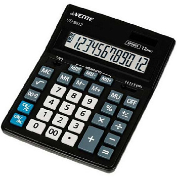 Калькулятор наст. deVENTE DD-8812 (12 разр., 2 питания 155x205x35 мм)