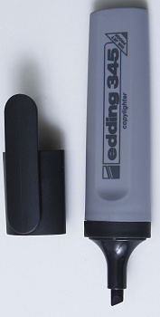 Текст-маркер Edding серый