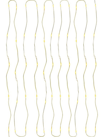 Гирлянда комнатная Нить  "Роса" .20м, 200 теплых ламп, 8 реж., от USB 5V, пульт