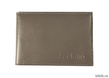 Визитница на 32 визитки Faetano, нат.кожа, серая