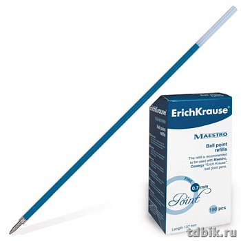 Стержень шариковый 140мм ErichKrause Ultra синий  0,7мм масляный (линия 0,35мм) игольч.
