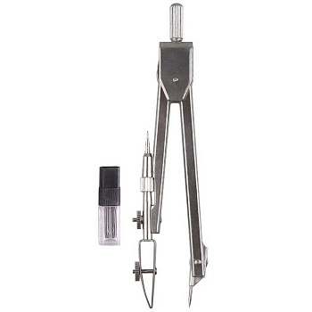 Набор чертежный  2 предмета Darvish (циркуль с рейсфедером+грифели)