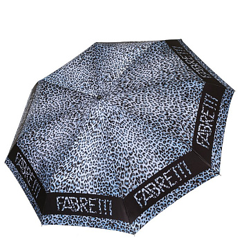 Зонт женский автомат Fabretti, 3 сложения, эпонж, голубой