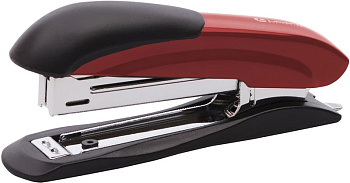 Степлер № 10 до 12л металлический, Lamark Ulrich, красный с антистеплером