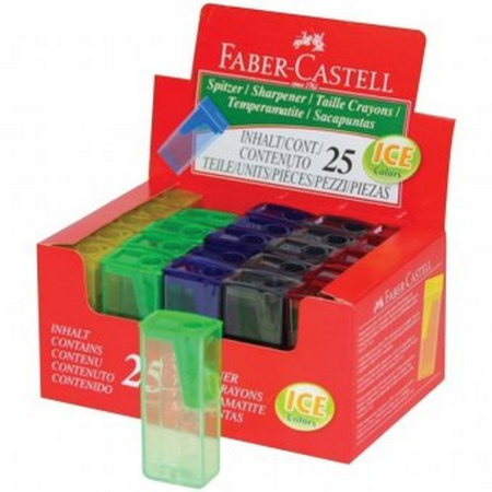 Точилка с контейнером Faber-Castell неоновые цвета, ассорти