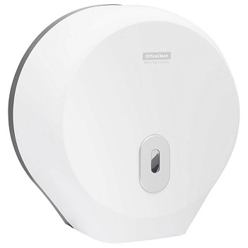Диспенсер для туалетной бумаги в рулоне (1 рулон), белый пластик OfficeClean Professional